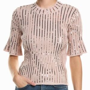 Design History Blush Sequin Blouse